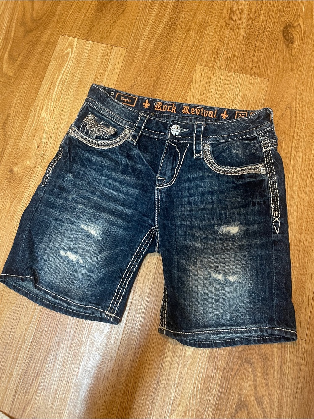 Rock Revival Kaylee Short Easy Jean Shorts Sz 25